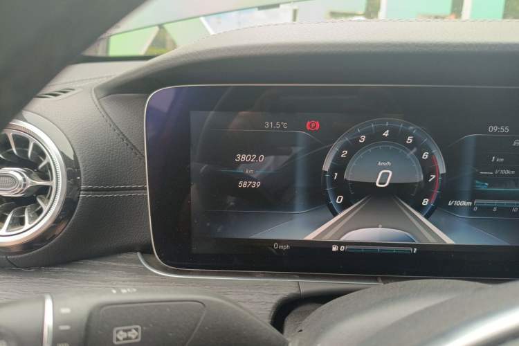 Used Mercedes-Benz E-Class 2016 E 300 L Sporty and Stylish Model Odometer Close Up