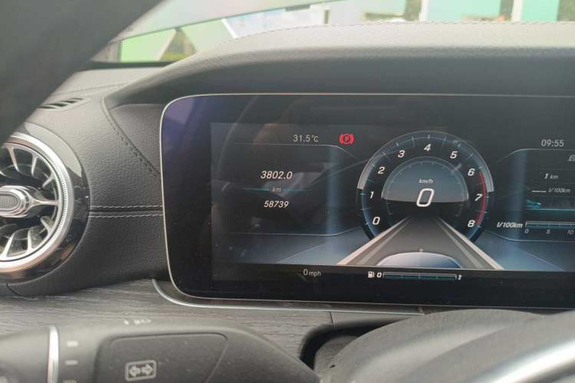 Used Mercedes-Benz E-Class 2016 E 300 L Sporty and Stylish Model Odometer Close Up