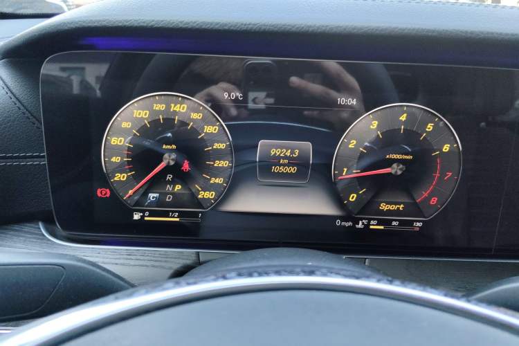 Used Mercedes-Benz E-Class 2016 E 300 L Sporty and Stylish Model Odometer Close Up