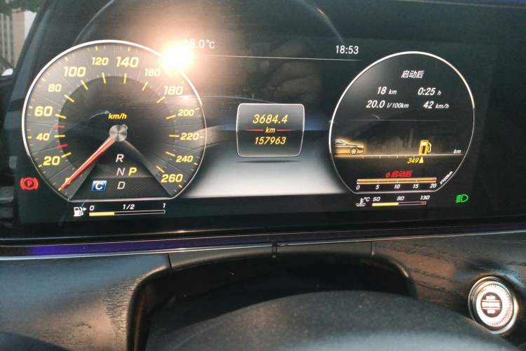 Used Mercedes-Benz E-Class 2016 E 300 L Stylish Model Odometer Close Up