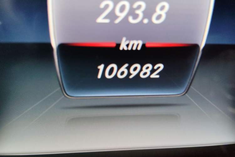 Used Mercedes-Benz E-Class 2016 E 300 L Sporty and Stylish Model Odometer Close Up