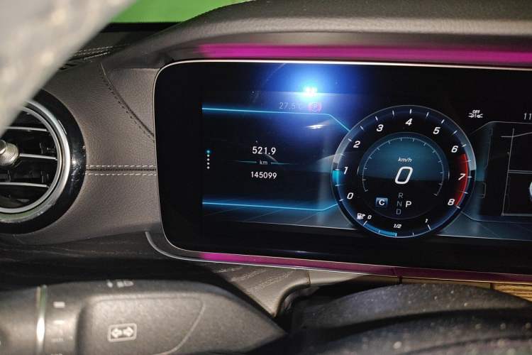 Used Mercedes-Benz E-Class 2016 E 300 L Sporty and Stylish Model Odometer Close Up