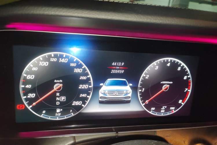Used Mercedes-Benz E-Class 2016 E 300 L Sporty and Stylish Model Odometer Close Up