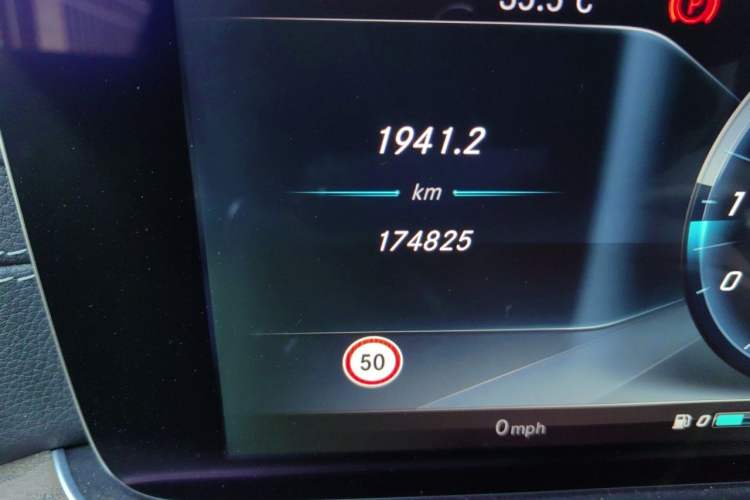 Used Mercedes-Benz E-Class 2016 E 300 L Luxury Model Odometer Close Up