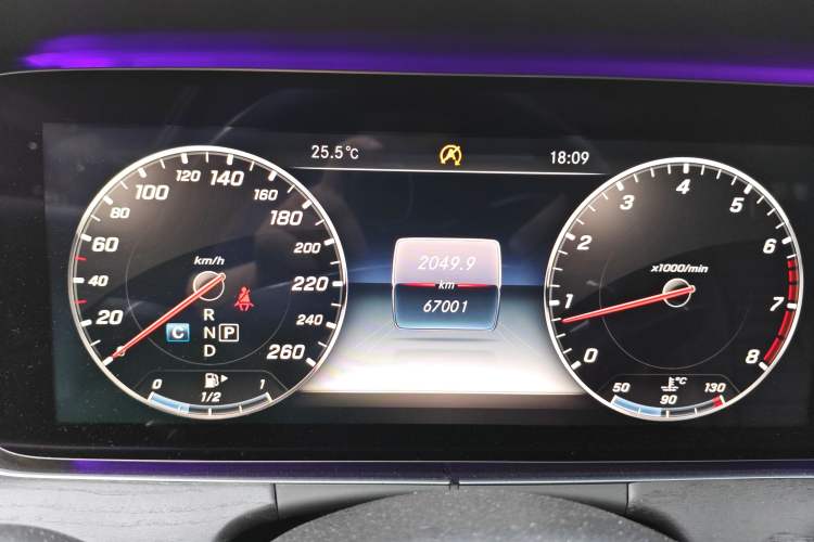 Used Mercedes-Benz E-Class 2016 E 300 L Sport Luxury Model Odometer Close Up