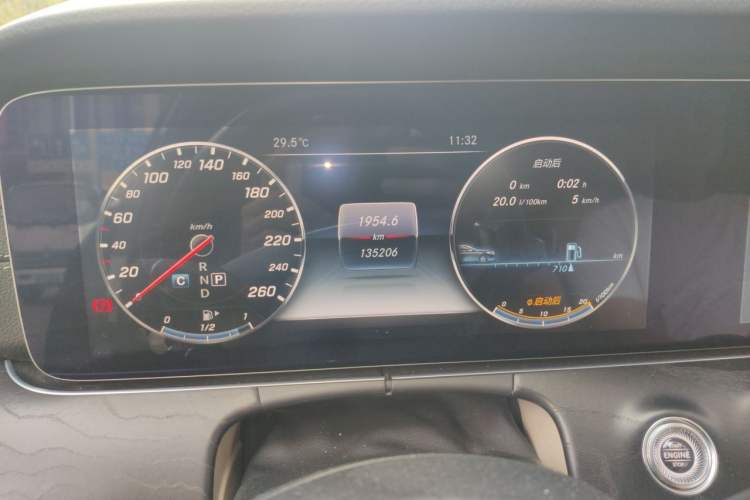 Used Mercedes-Benz E-Class 2016 E 200 L Sport Edition Odometer Close Up