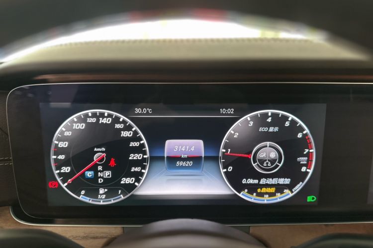 Used Mercedes-Benz E-Class 2016 E 300 L Luxury Model Odometer Close Up