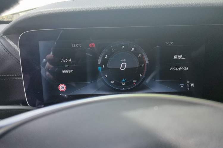 Used Mercedes-Benz E-Class 2016 E 300 L Sporty and Stylish Model Odometer Close Up