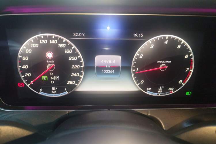 Used Mercedes-Benz E-Class 2016 E 300 L Sport Luxury Model Odometer Close Up