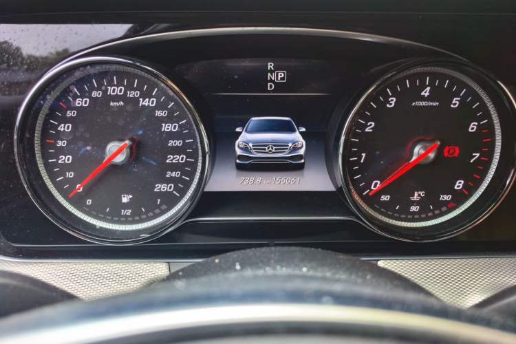 Used Mercedes-Benz E-Class 2016 E 300 L Sport Luxury Model Odometer Close Up