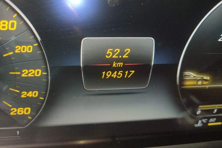 Used Mercedes-Benz E-Class 2016 E 300 L Luxury Model Odometer Close Up