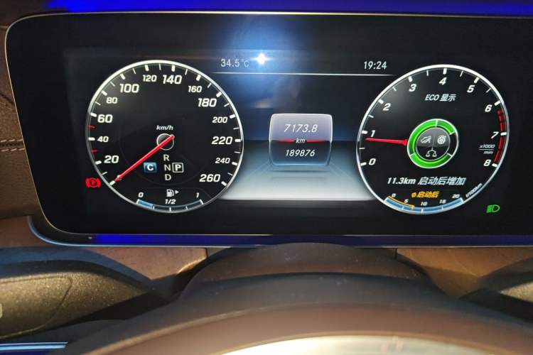 Used Mercedes-Benz E-Class 2016 E 300 L Luxury Model Odometer Close Up