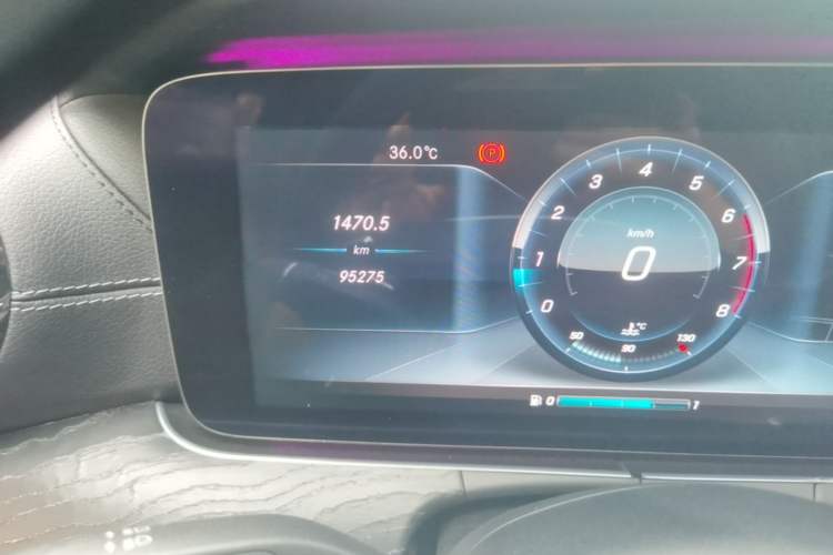 Used Mercedes-Benz E-Class 2016 E 300 L Sport Luxury Model Odometer Close Up