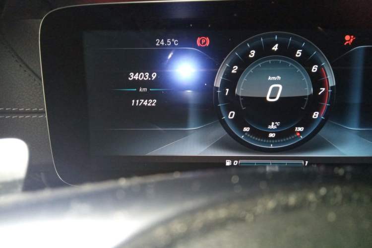 Used Mercedes-Benz E-Class 2016 E 300 L Sport Luxury Model Odometer Close Up