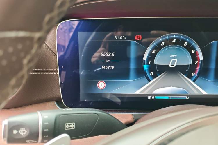 Used Mercedes-Benz E-Class 2016 E 300 L Luxury Model Odometer Close Up