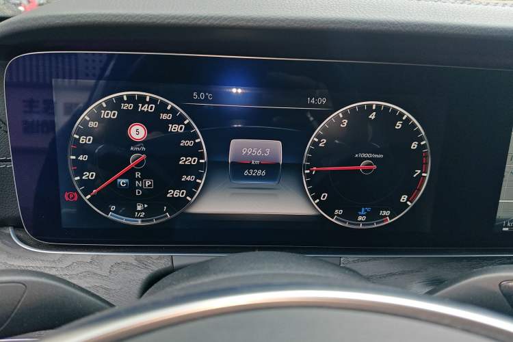 Used Mercedes-Benz E-Class 2016 E 300 L Sporty and Stylish Model Odometer Close Up