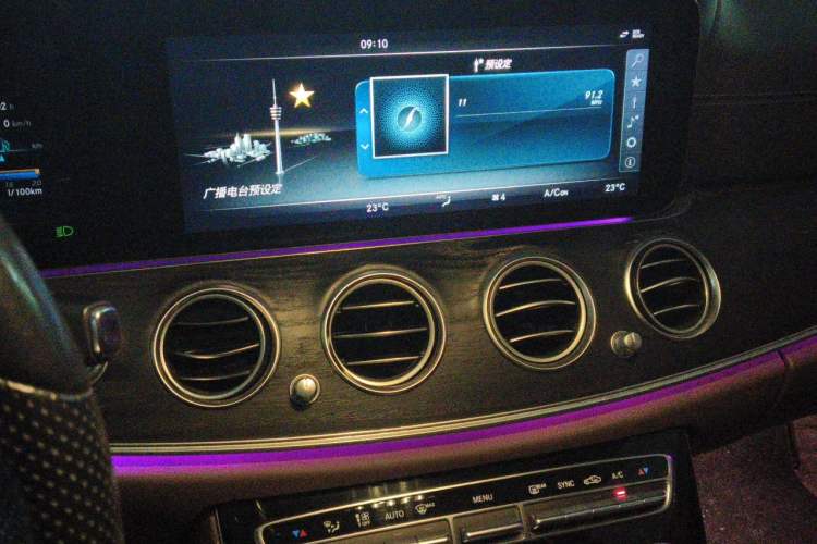 Used Mercedes-Benz E-Class 2016 E 300 L Sporty and Stylish Model Audio And AC Panel