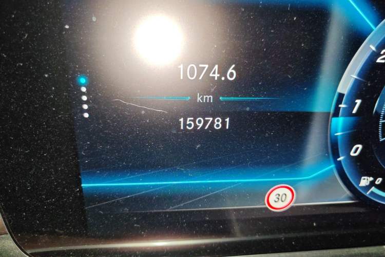 Used Mercedes-Benz E-Class 2016 E 300 L Luxury Model Odometer Close Up