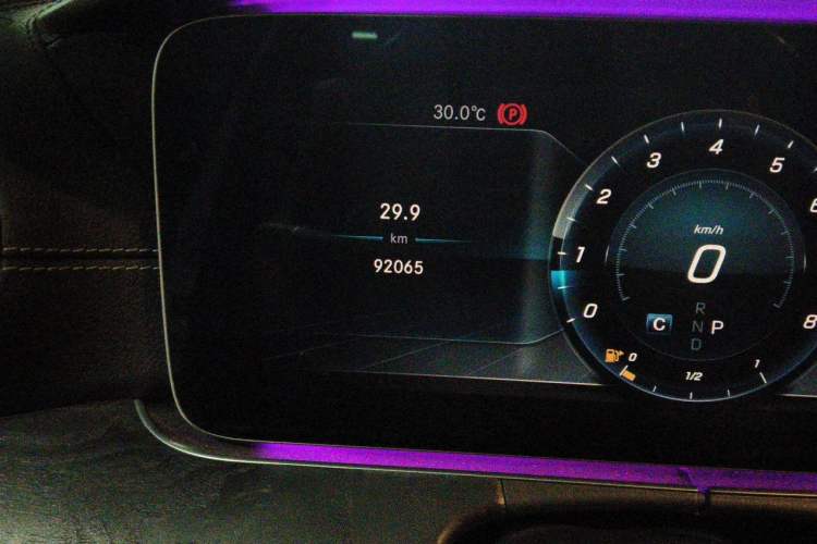 Used Mercedes-Benz E-Class 2016 E 300 L Sporty and Stylish Model Odometer Close Up