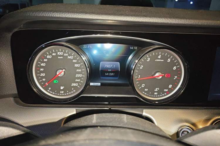 Used Mercedes-Benz E-Class 2016 E 300 L Sport Luxury Model Odometer Close Up