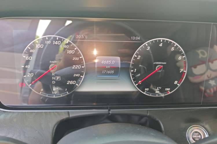 Used Mercedes-Benz E-Class 2016 E 300 L Sporty and Stylish Model Odometer Close Up