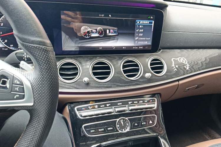 Used Mercedes-Benz E-Class 2016 E 300 L Sporty and Stylish Model Audio And AC Panel