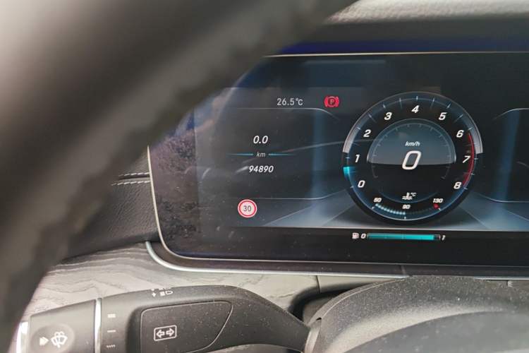 Used Mercedes-Benz E-Class 2016 E 300 L Sporty and Stylish Model Odometer Close Up