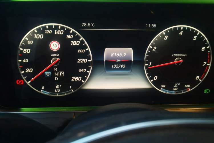 Used Mercedes-Benz E-Class  Odometer Close Up