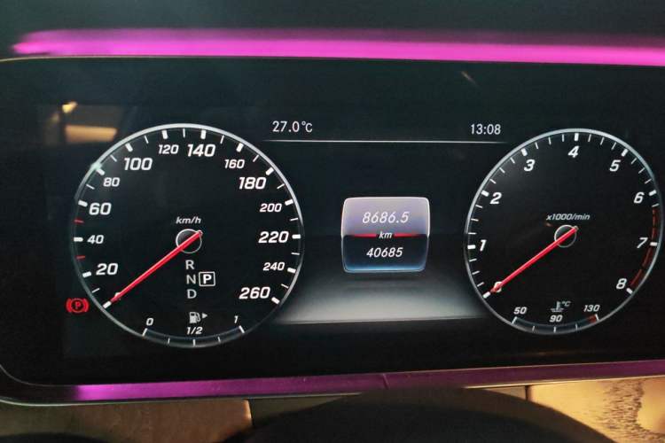 Used Mercedes-Benz E-Class 2016 E 300 L Luxury Model Odometer Close Up