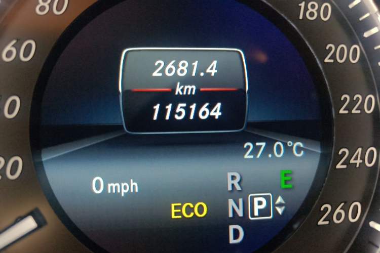 Used Mercedes-Benz E-Class 2016 E 200 Coupe Dynamic Edition Odometer Close Up