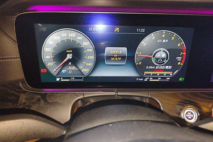 Used Mercedes-Benz E-Class 2016 E 300 L Sporty and Stylish Model Odometer Close Up
