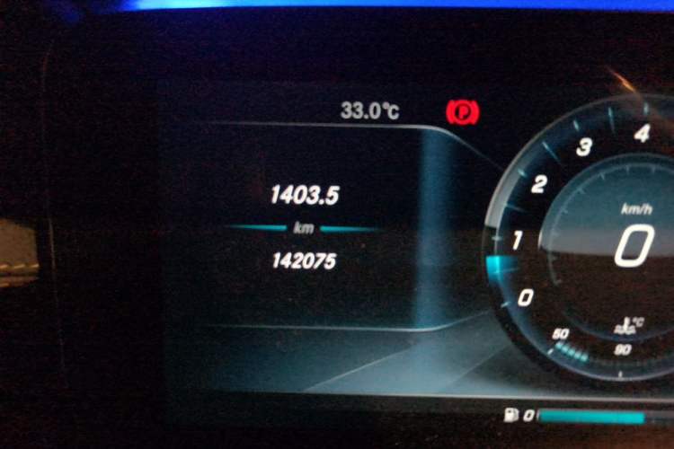 Used Mercedes-Benz E-Class 2016 E 300 L Sporty and Stylish Model Odometer Close Up