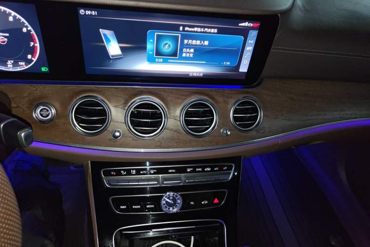 Used Mercedes-Benz E-Class 2017 E 300 L Sporty and Stylish Model Audio And AC Panel