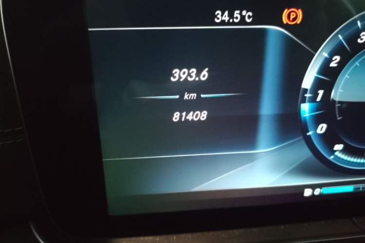 Used Mercedes-Benz E-Class 2017 E 300 L Sporty and Stylish Model Odometer Close Up