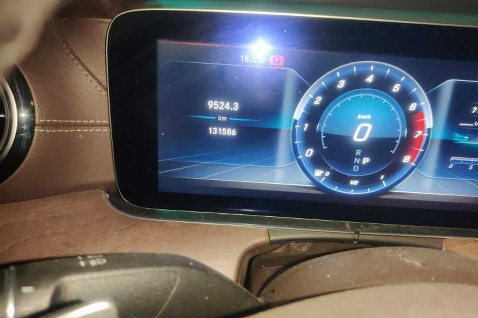 Used Mercedes-Benz E-Class 2017 E 300 L Luxury Model Odometer Close Up