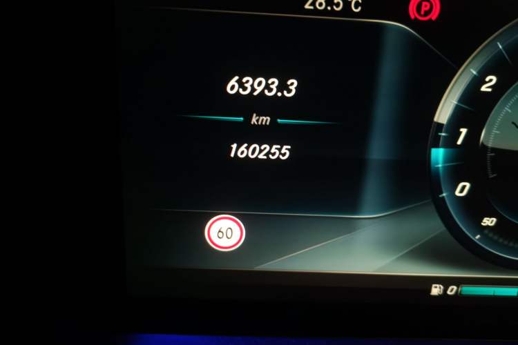Used Mercedes-Benz E-Class 2017 E 200 L 4MATIC Odometer Close Up