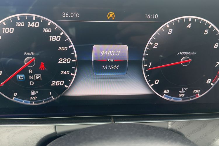 Used Mercedes-Benz E-Class 2017 E 300 L Sport Luxury Edition Odometer Close Up