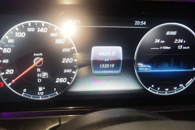 Used Mercedes-Benz E-Class 2017 E 300 L Sport Luxury Edition Odometer Close Up