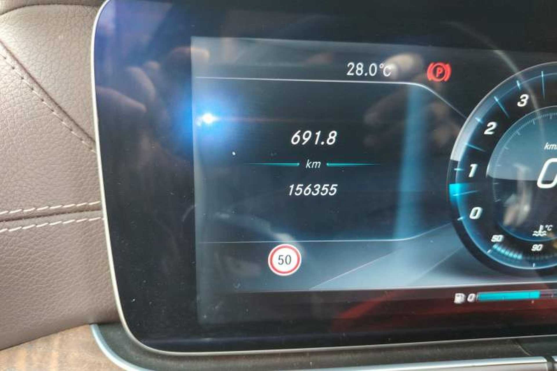 Used Mercedes-Benz E-Class 2017 E 200 L 4MATIC Odometer Close Up