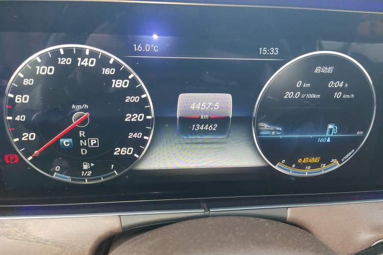 Used Mercedes-Benz E-Class 2017 E 300 L Luxury Model Odometer Close Up