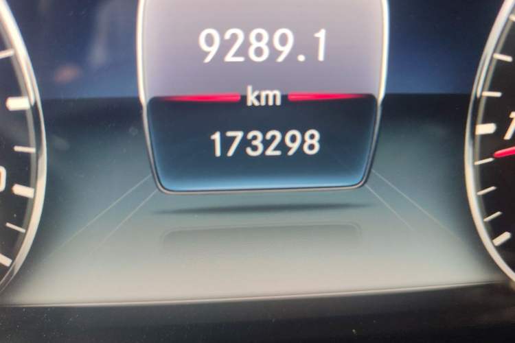 Used Mercedes-Benz E-Class 2017 E 300 L Sporty and Stylish Model Odometer Close Up