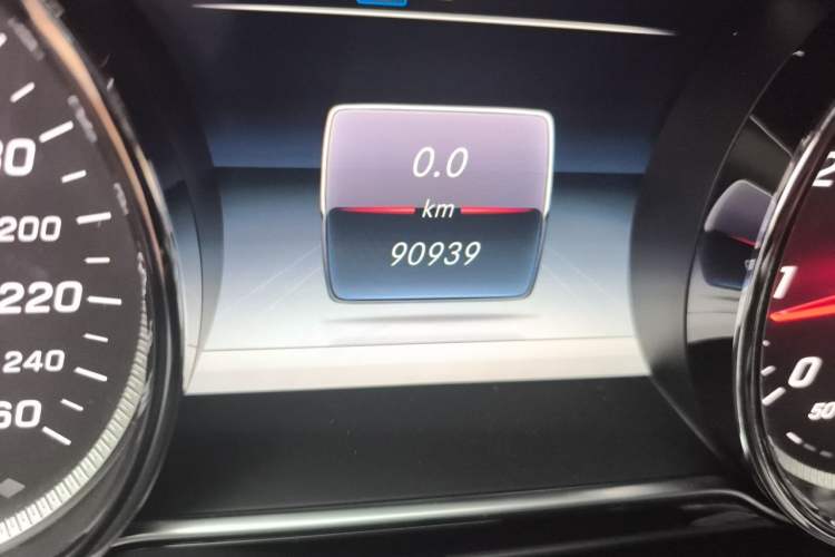 Used Mercedes-Benz E-Class 2017 E 300 Sport Edition Odometer Close Up