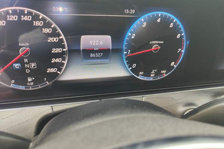 Used Mercedes-Benz E-Class 2017 E 300 L Sport Luxury Edition Odometer Close Up