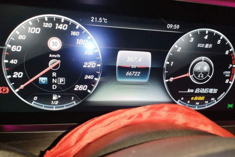 Used Mercedes-Benz E-Class 2017 E 200 L 4MATIC Odometer Close Up