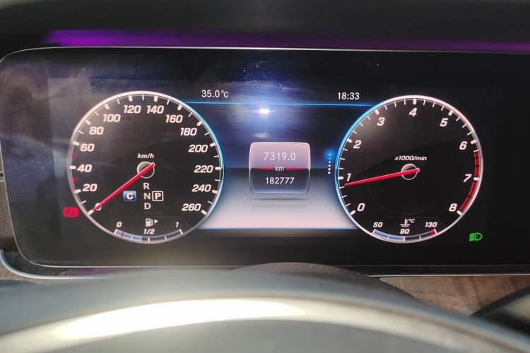 Used Mercedes-Benz E-Class 2017 E 300 L Luxury Model Odometer Close Up