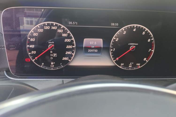Used Mercedes-Benz E-Class 2017 E 200 Sport Odometer Close Up