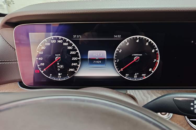 Used Mercedes-Benz E-Class 2017 E 300 L Luxury Model Odometer Close Up