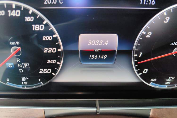 Used Mercedes-Benz E-Class 2017 E 320 L 4MATIC Odometer Close Up