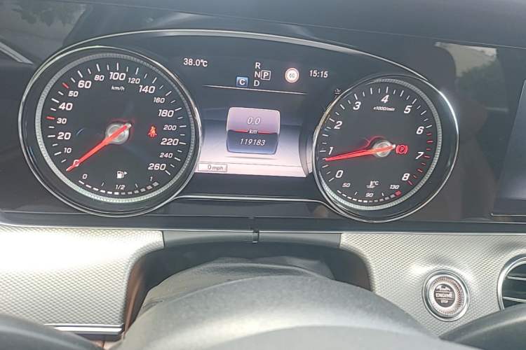 Used Mercedes-Benz E-Class 2017 E 200 Sport Odometer Close Up