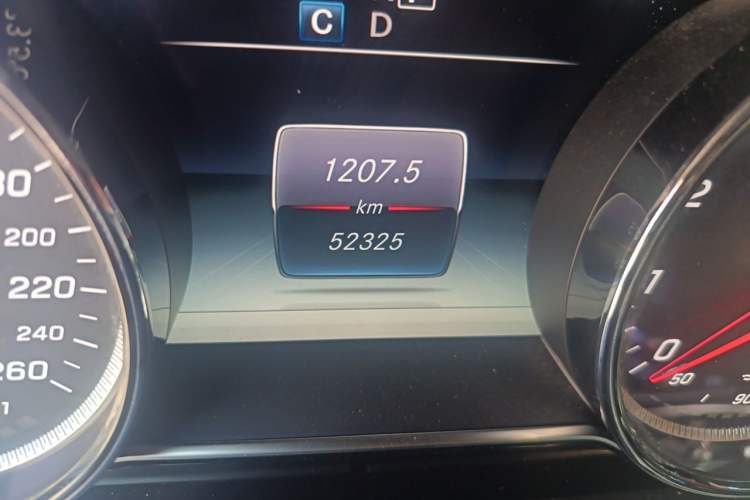 Used Mercedes-Benz E-Class 2017 E 300 Sport Edition Odometer Close Up